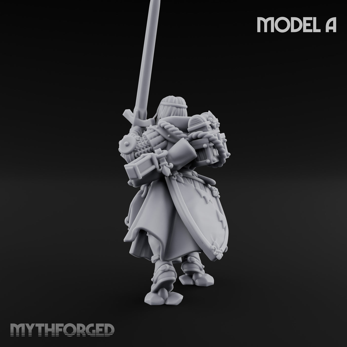 Sword Bearing Pilgrim Human Questing Knight A Miniature for Dungeons and Dragons, Pathfinder or other TTRPGs