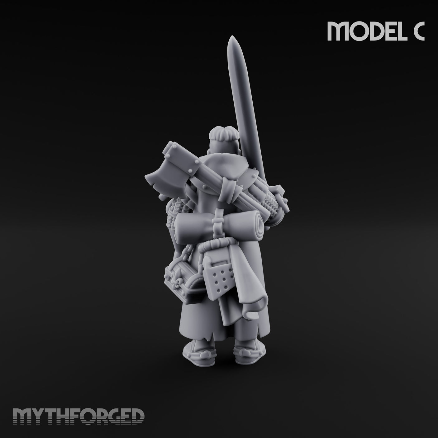 Sword Bearing Pilgrim Human Questing Knight C Miniature for Dungeons and Dragons, Pathfinder or other TTRPGs