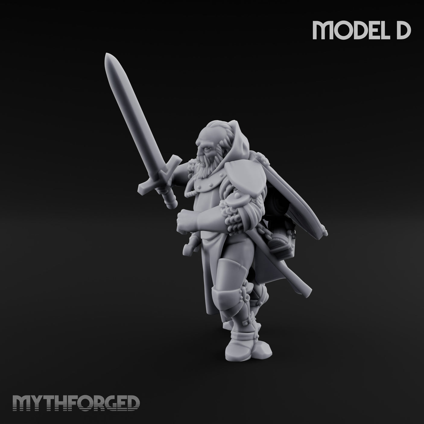 Sword Bearing Pilgrim Human Questing Knight D Miniature for Dungeons and Dragons, Pathfinder or other TTRPGs