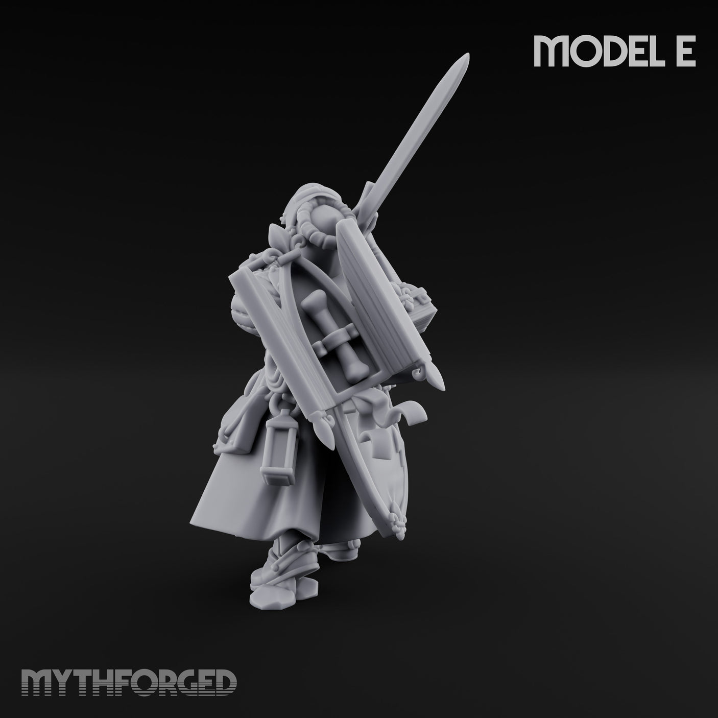 Sword Bearing Pilgrim Human Questing Knight E Miniature for Dungeons and Dragons, Pathfinder or other TTRPGs
