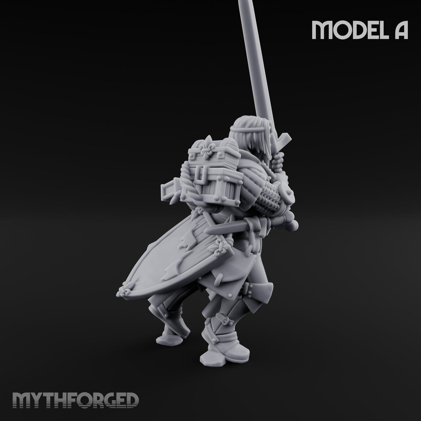 Sword Bearing Pilgrim Human Questing Knights Miniature for Dungeons and Dragons, Pathfinder or other TTRPGs