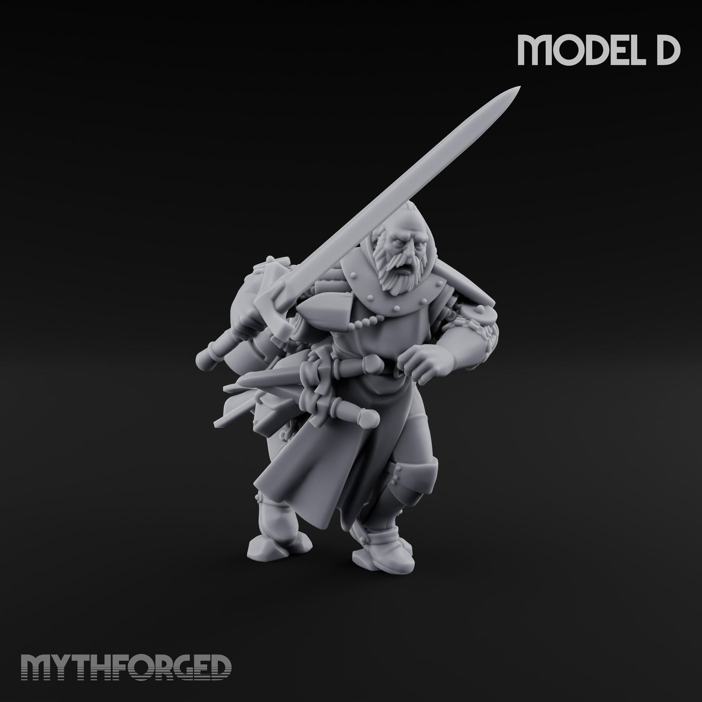 Sword Bearing Pilgrim Human Questing Knights Miniature for Dungeons and Dragons, Pathfinder or other TTRPGs