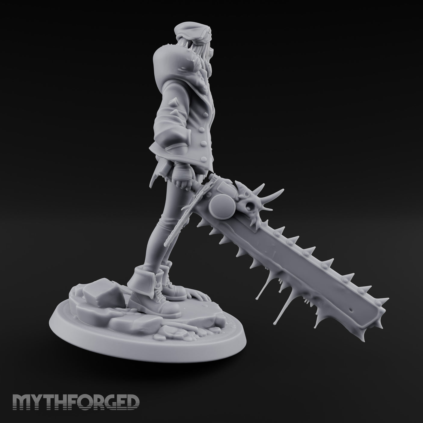 Sword Dragging Gas Masked Human Survivor Miniature for Dungeons and Dragons, Pathfinder or other TTRPGs