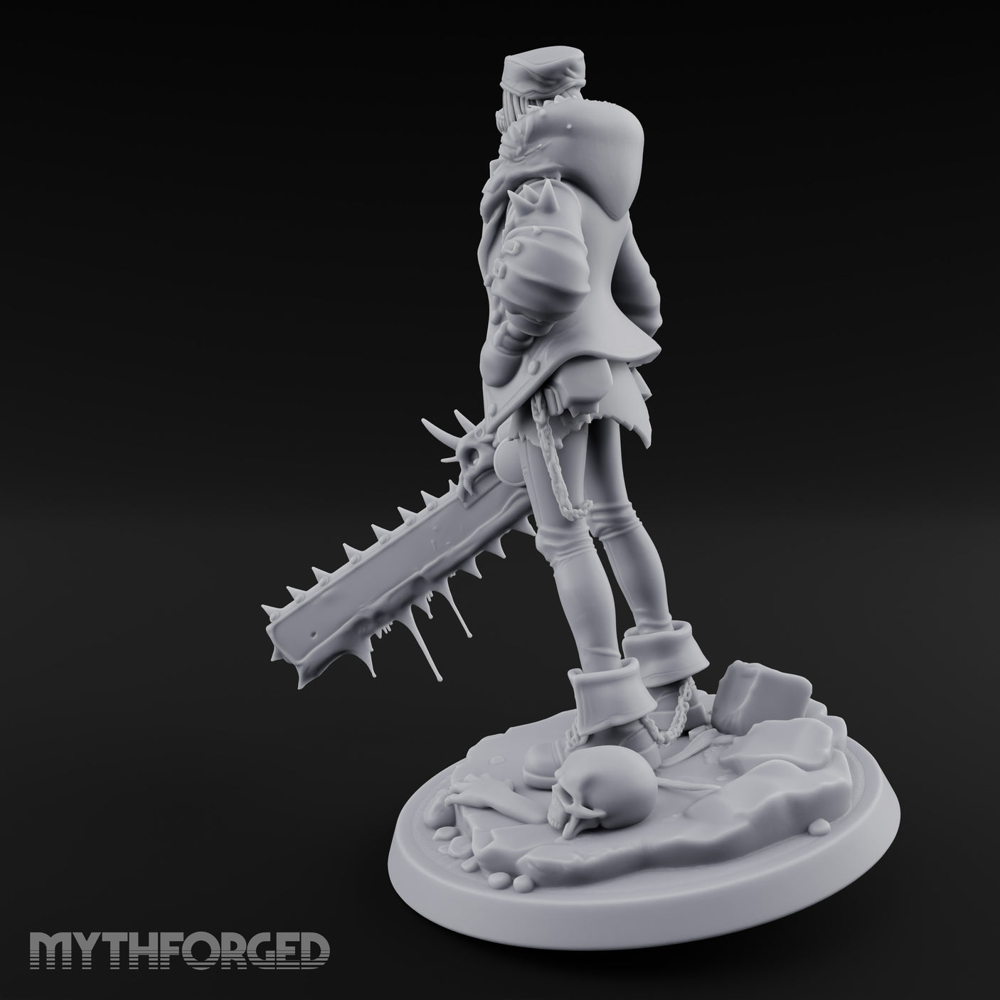 Sword Dragging Gas Masked Human Survivor Miniature for Dungeons and Dragons, Pathfinder or other TTRPGs