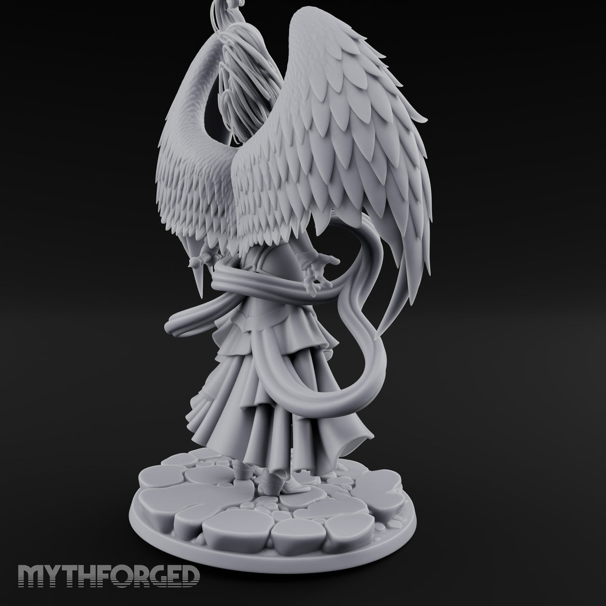 Sword Levelled Angel Warrior Miniature for Dungeons and Dragons, Pathfinder or other TTRPGs