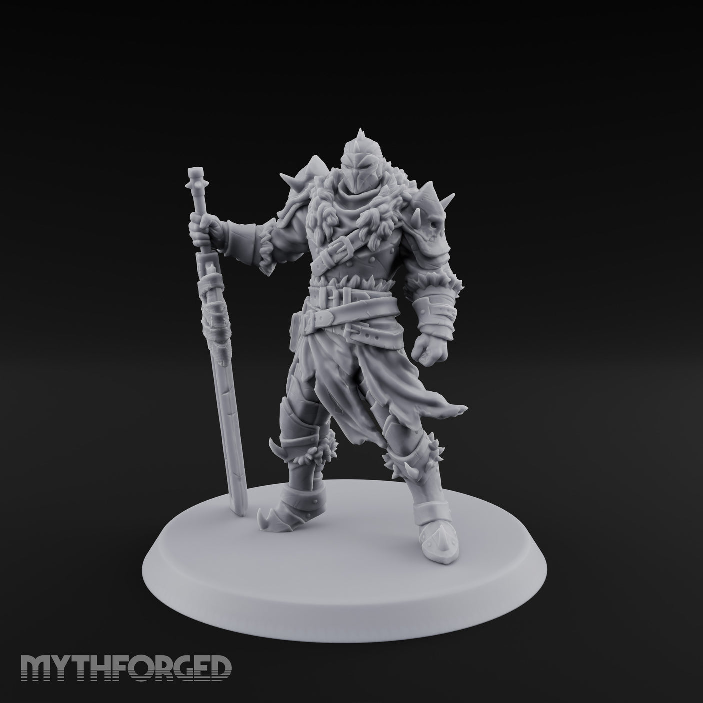 Sword Planted Armoured Warrior Miniature for Dungeons and Dragons, Pathfinder or other TTRPGs