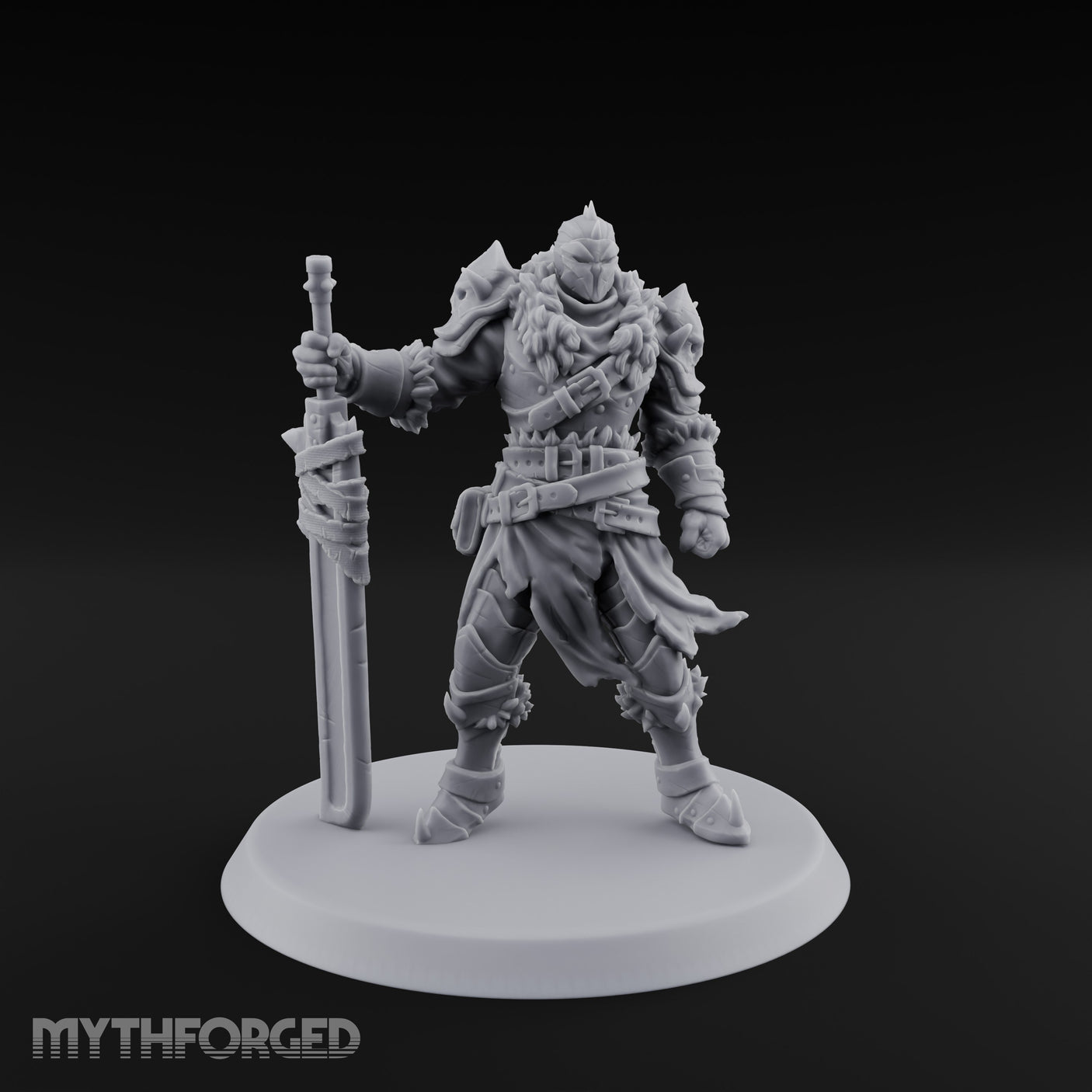 Sword Planted Armoured Warrior Miniature for Dungeons and Dragons, Pathfinder or other TTRPGs