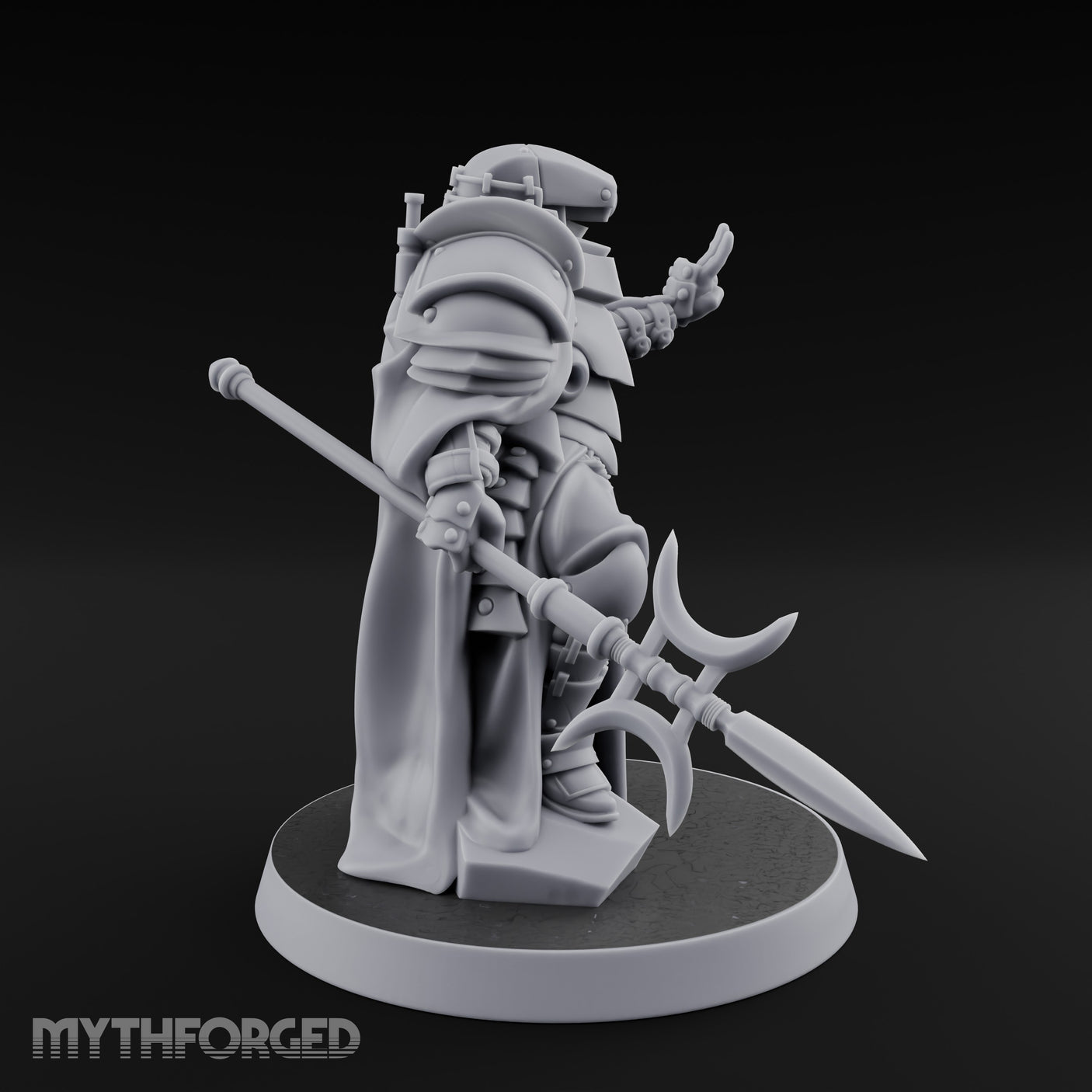 Sword Trailing Hand Raised Human Inquisitor Miniature for Dungeons and Dragons, Pathfinder or other TTRPGs