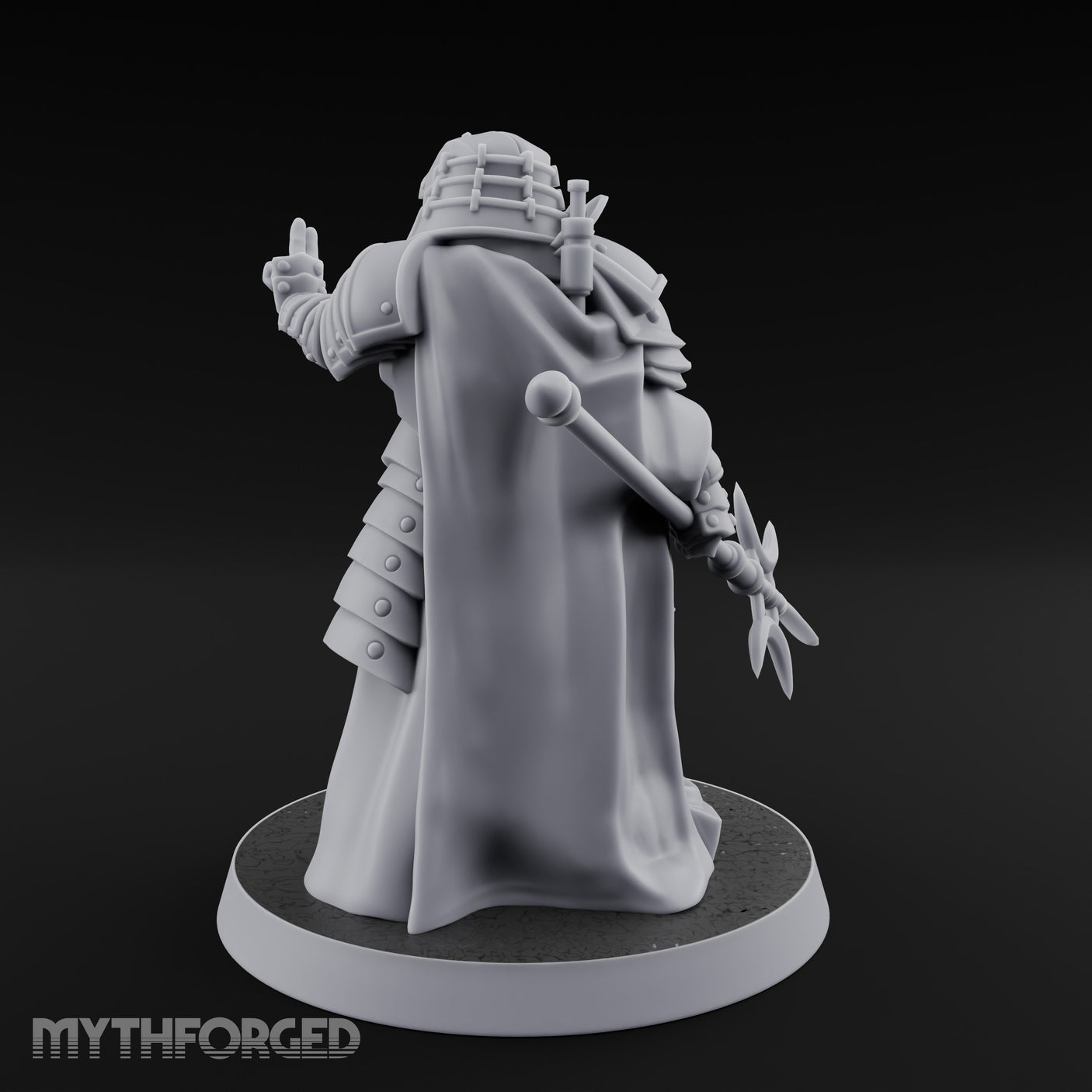 Sword Trailing Hand Raised Human Inquisitor Miniature for Dungeons and Dragons, Pathfinder or other TTRPGs