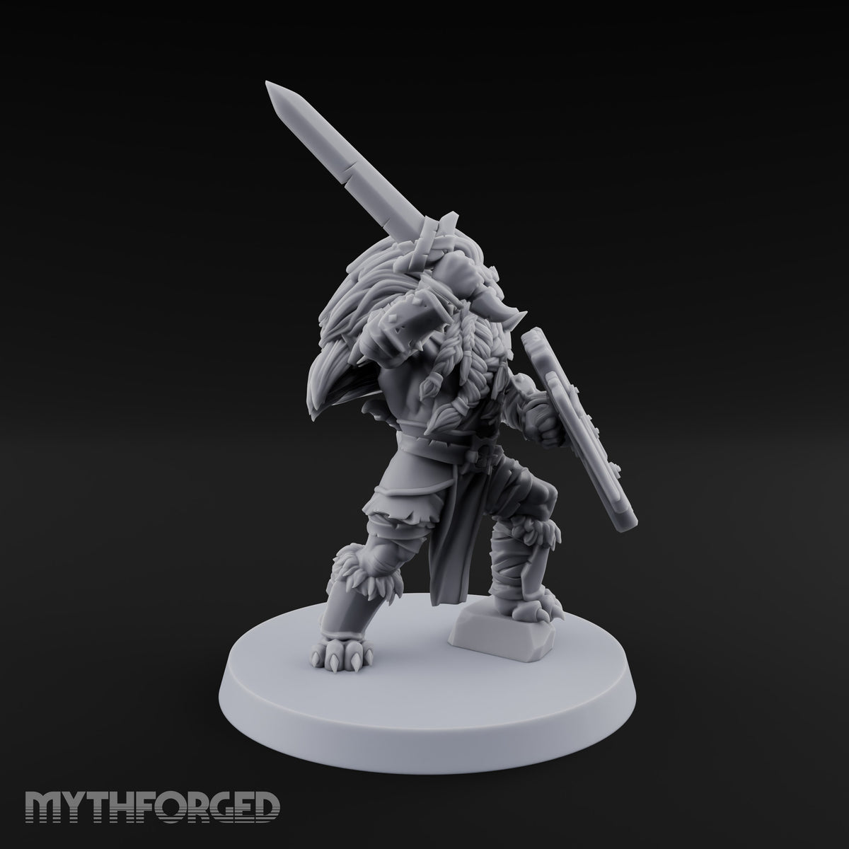 Mane Event Tabaxi Barbarian with Great Axe — Sword and Shield