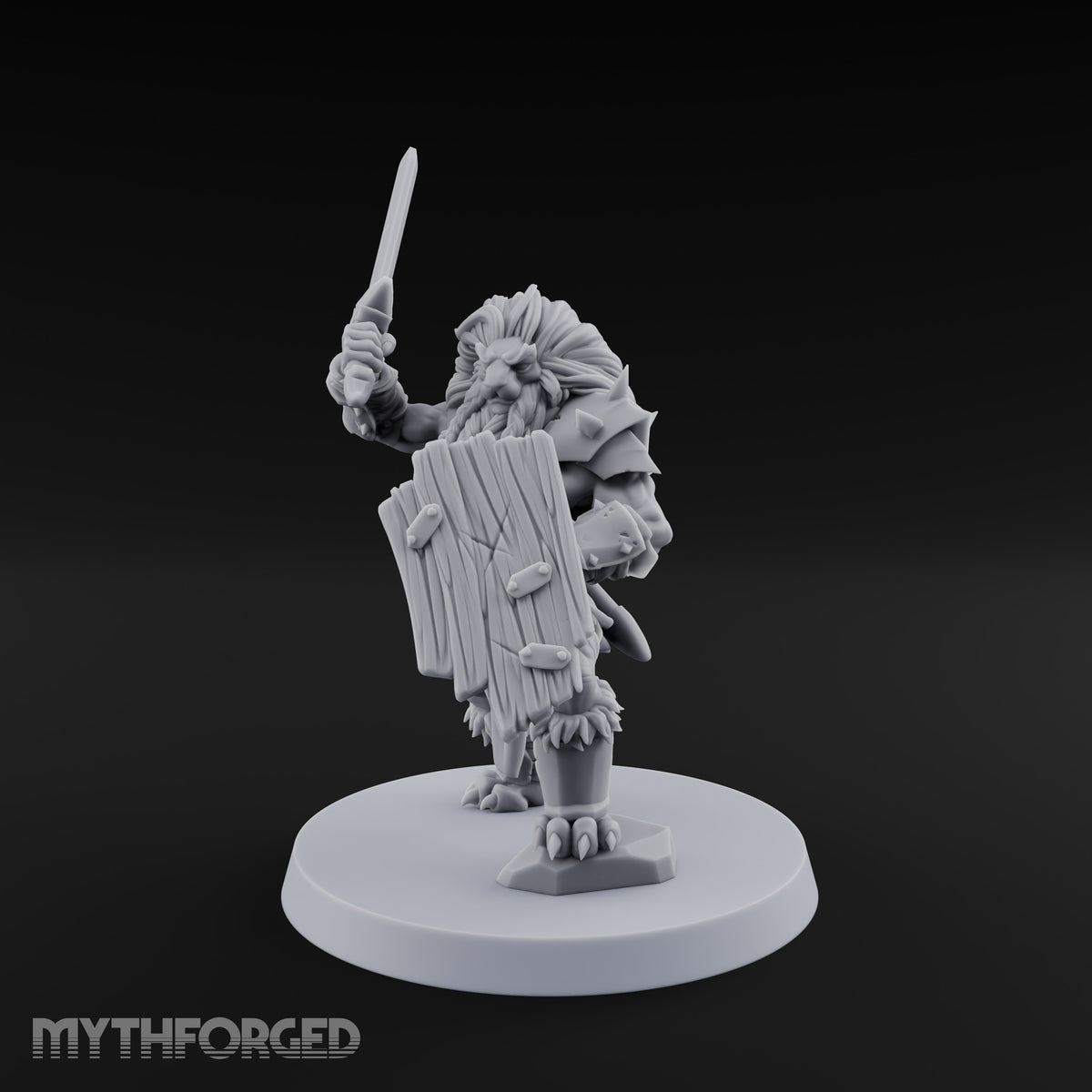 Mane Event Tabaxi Barbarian with Great Axe — Sword and Shield