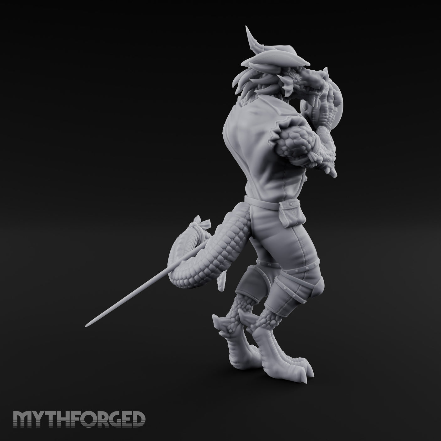 Tambourine Shaking Dragonborn Bard Miniature for Dungeons and Dragons, Pathfinder or other TTRPGs