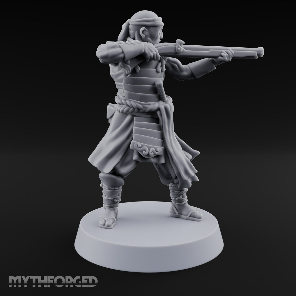 Sandals Planted, Matchlocks Steady Human Matchlock Gunners — C