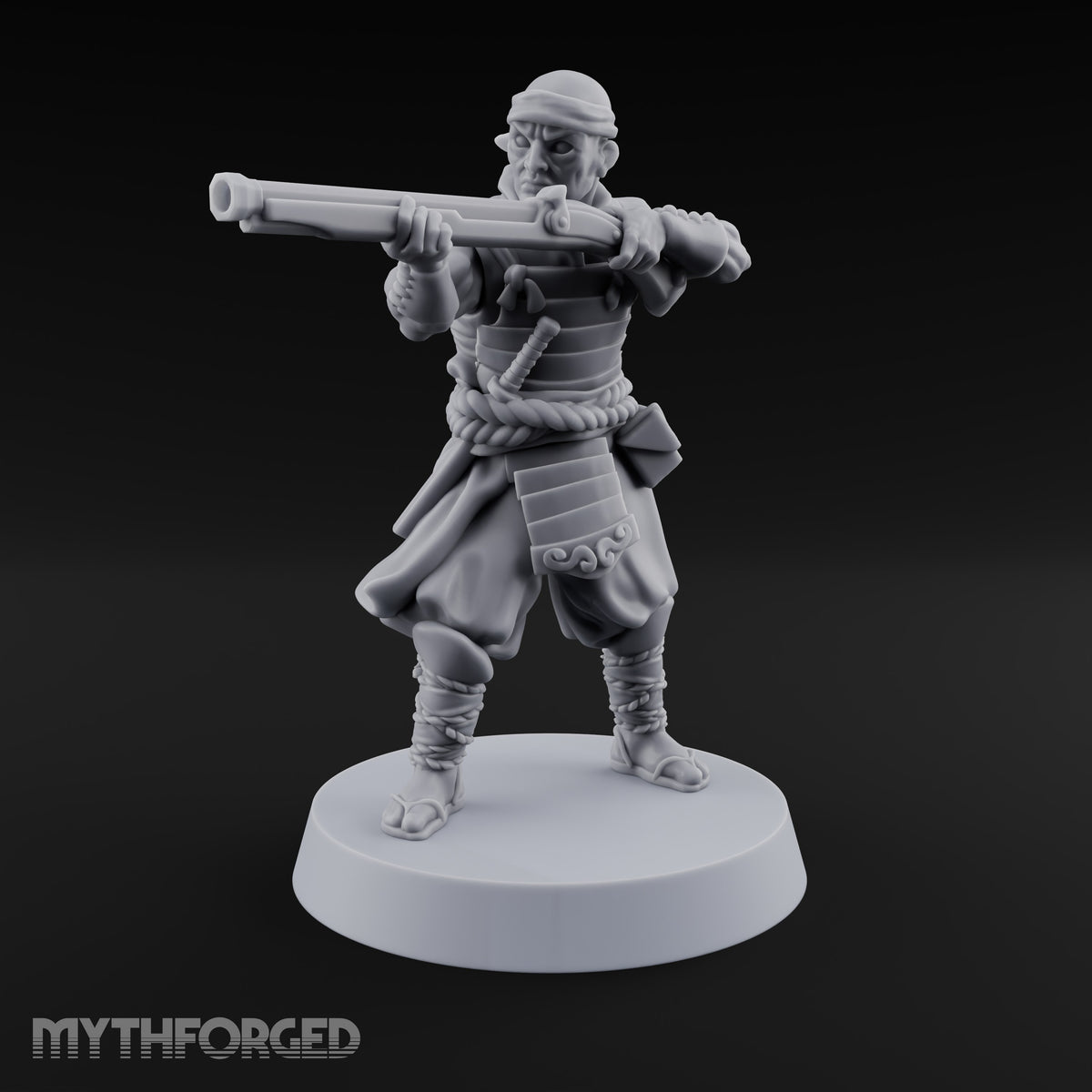 Sandals Planted, Matchlocks Steady Human Matchlock Gunner E