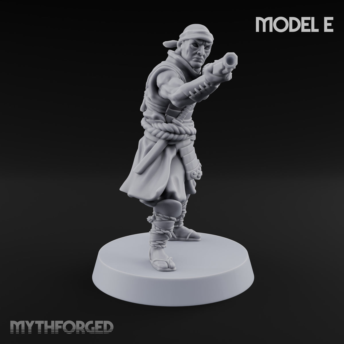 Sandals Planted, Matchlocks Steady Human Matchlock Gunners — E