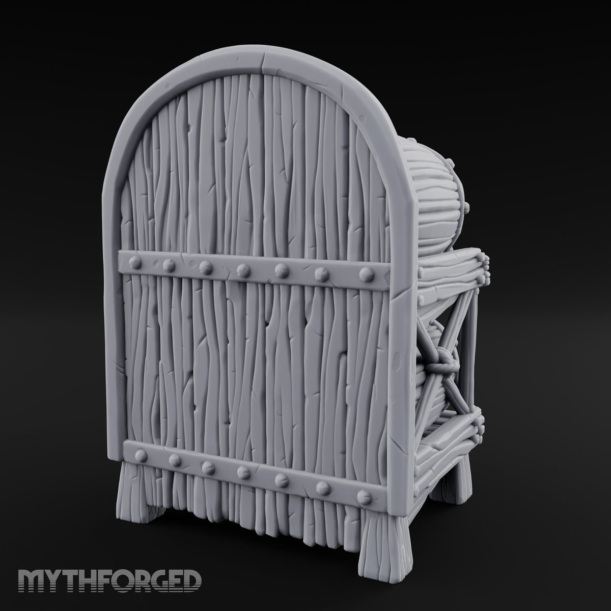 Tap-Fitted Stave-Grained Tavern Barrel Rack Miniature for Dungeons and Dragons, Pathfinder or other TTRPGs