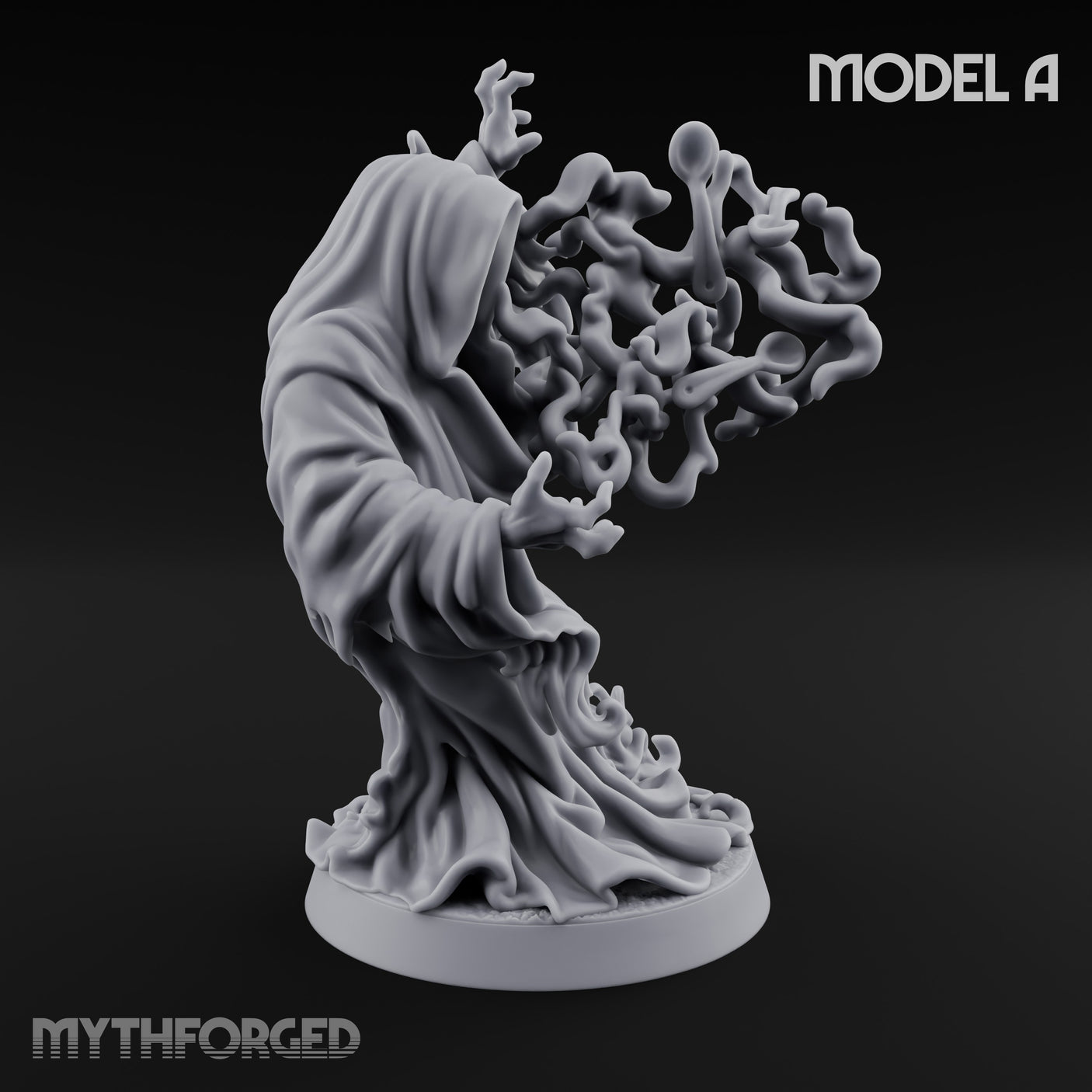 Tendrils Lashing Flinching Spectre A Miniature for Dungeons and Dragons, Pathfinder or other TTRPGs