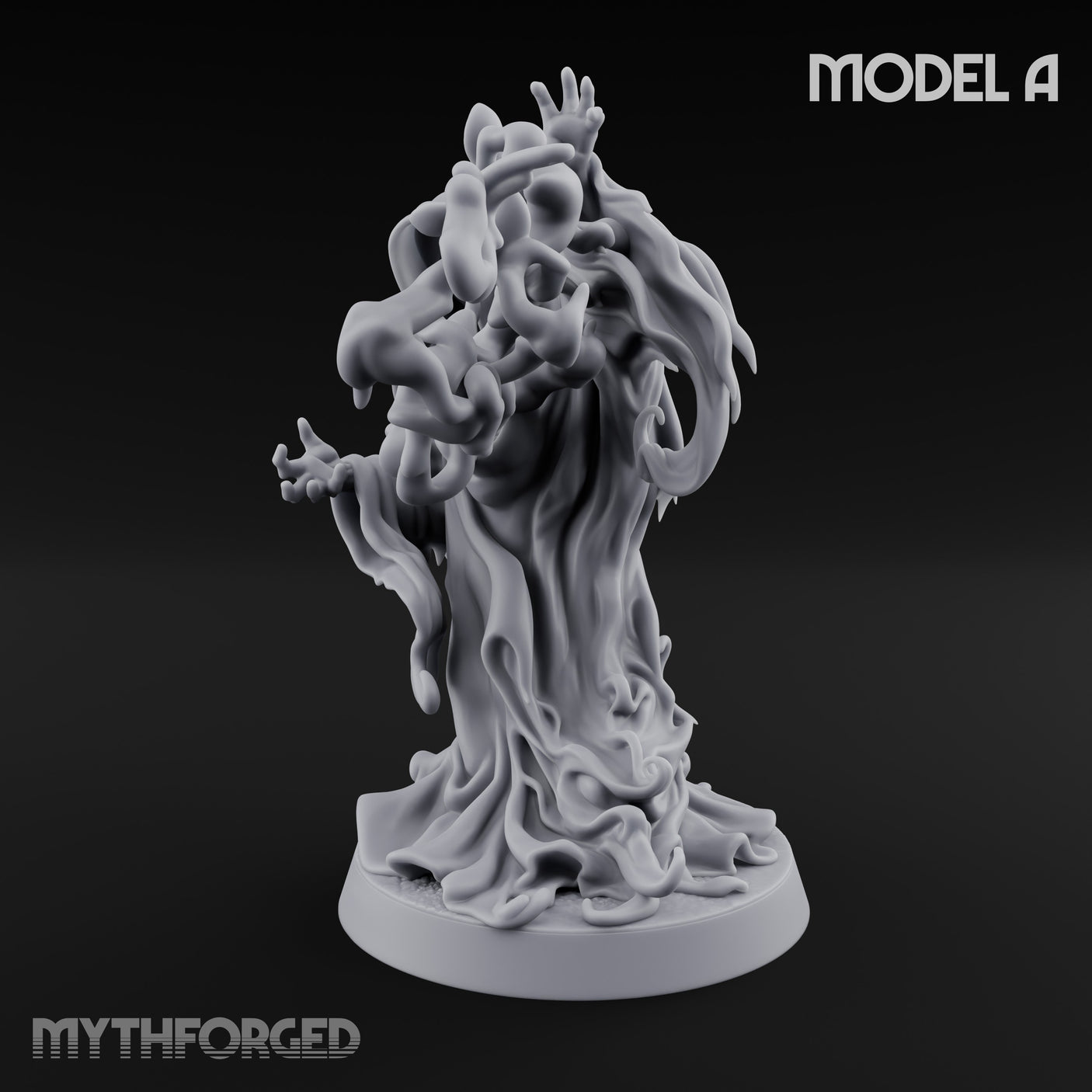 Tendrils Lashing Flinching Spectre A Miniature for Dungeons and Dragons, Pathfinder or other TTRPGs