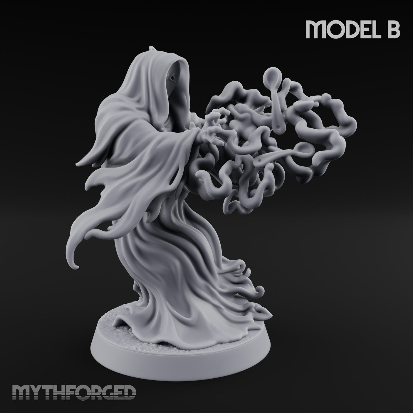 Tendrils Lashing Flinching Spectre B Miniature for Dungeons and Dragons, Pathfinder or other TTRPGs