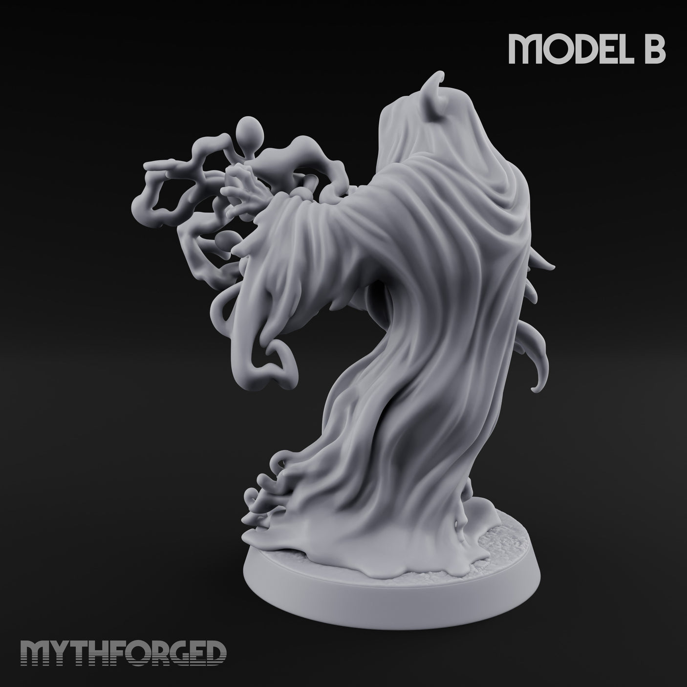 Tendrils Lashing Flinching Spectre B Miniature for Dungeons and Dragons, Pathfinder or other TTRPGs