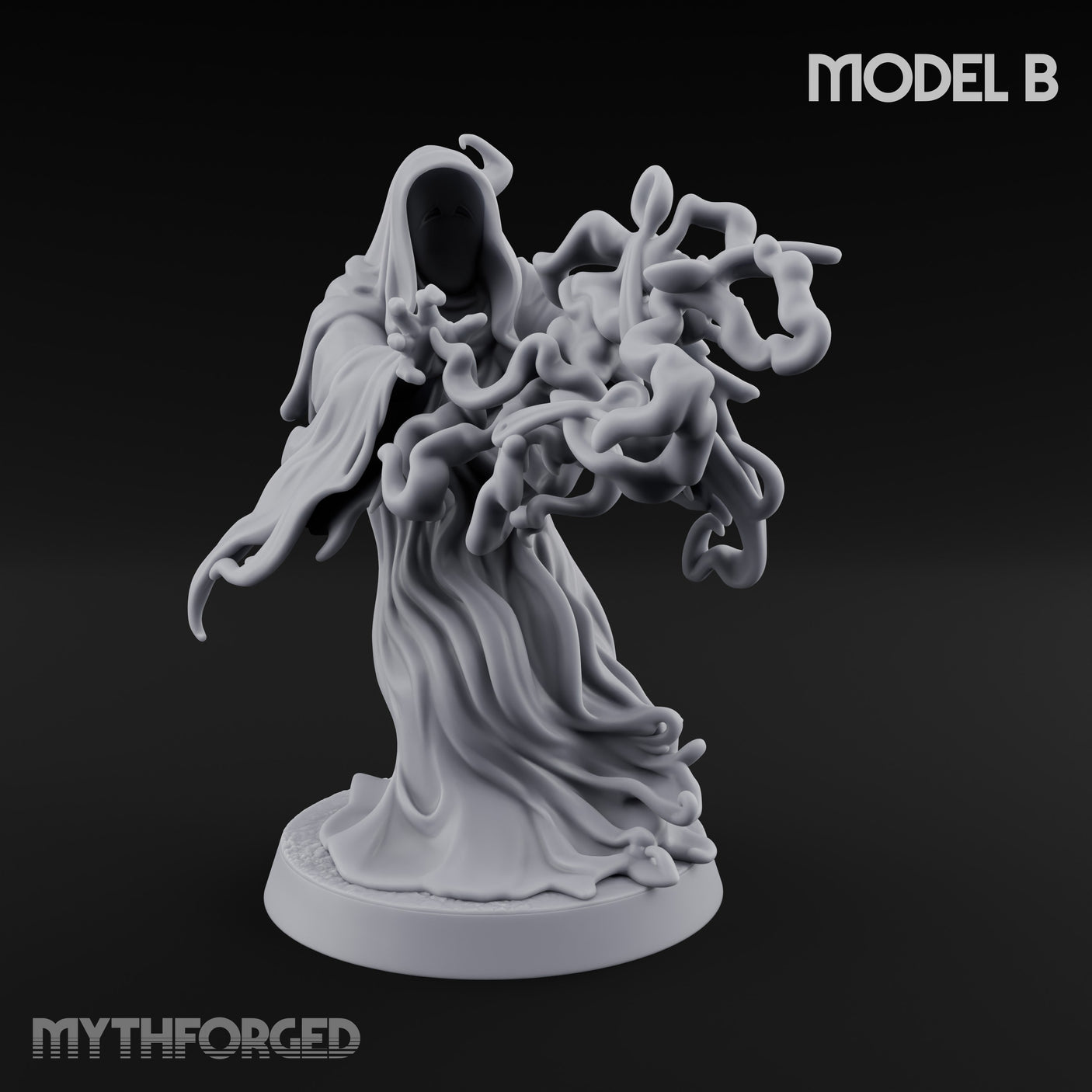 Tendrils Lashing Flinching Spectre B Miniature for Dungeons and Dragons, Pathfinder or other TTRPGs