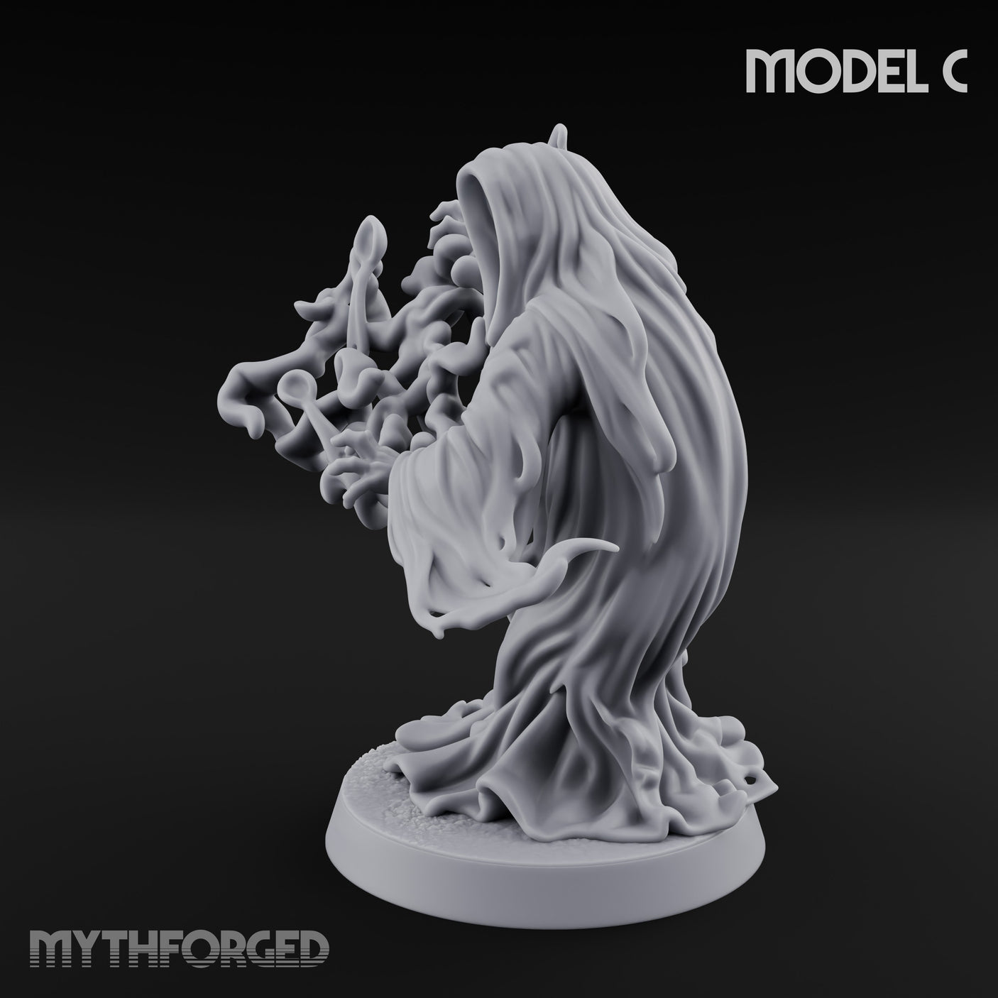 Tendrils Lashing Flinching Spectre C Miniature for Dungeons and Dragons, Pathfinder or other TTRPGs