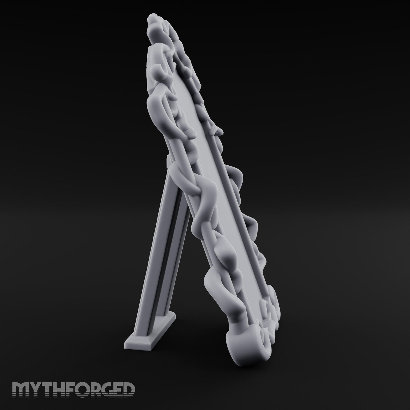 Tentacle-Framed Gothic-Arched Floor Mirror Miniature for Dungeons and Dragons, Pathfinder or other TTRPGs