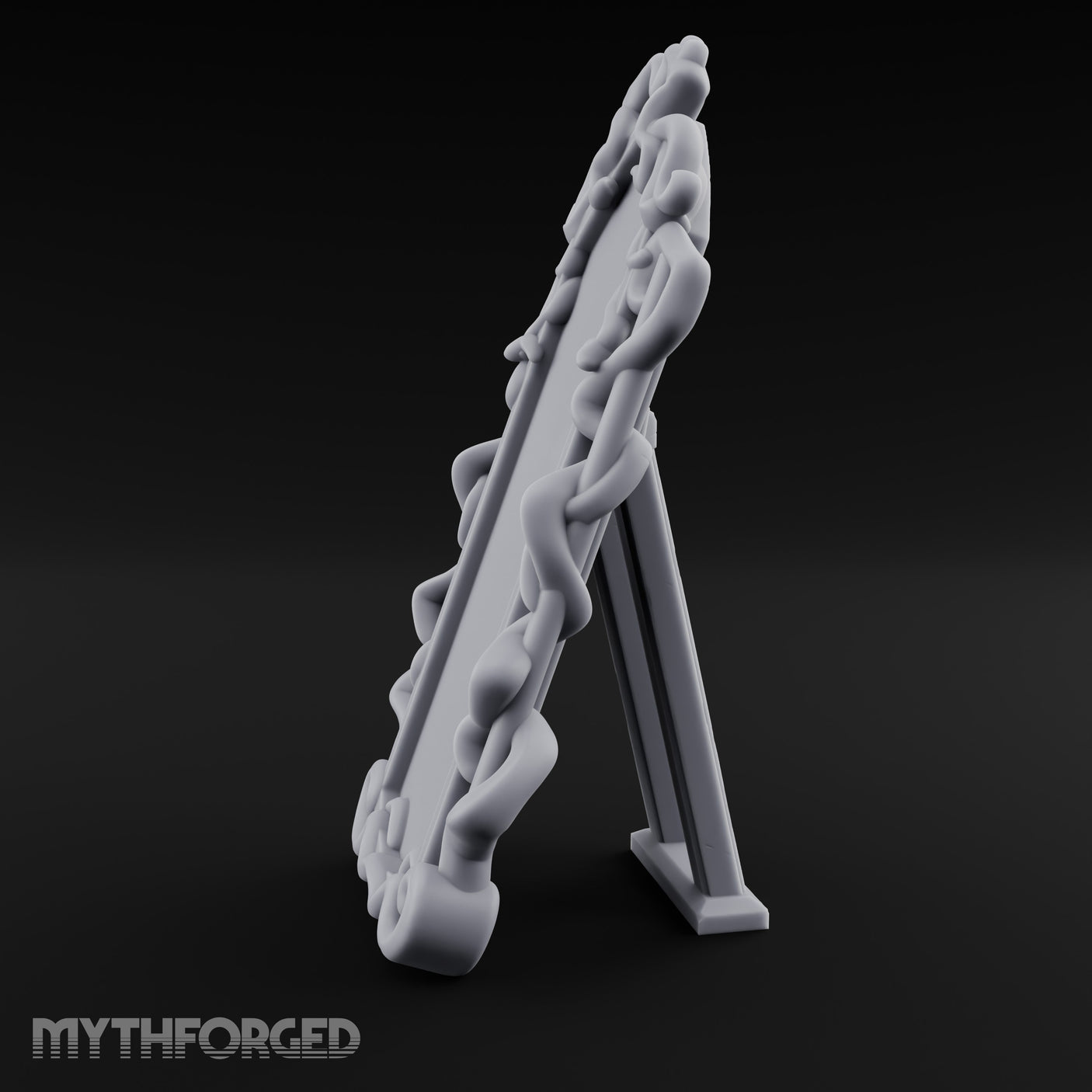 Tentacle-Framed Gothic-Arched Floor Mirror Miniature for Dungeons and Dragons, Pathfinder or other TTRPGs