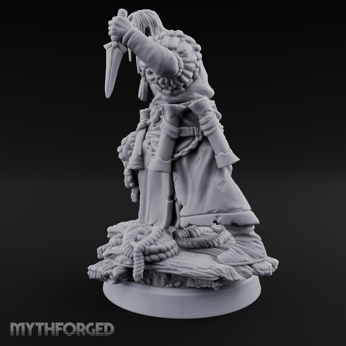 Tentacle Lashing Lantern Raising Cultist B Miniature for Dungeons and Dragons, Pathfinder or other TTRPGs