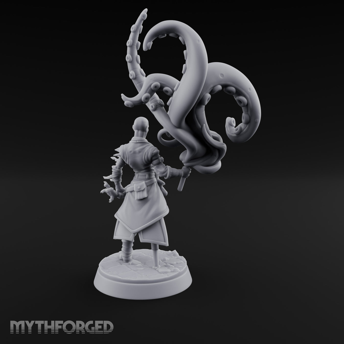 Tentacle Summoning Human Warlock Miniature for Dungeons and Dragons, Pathfinder or other TTRPGs
