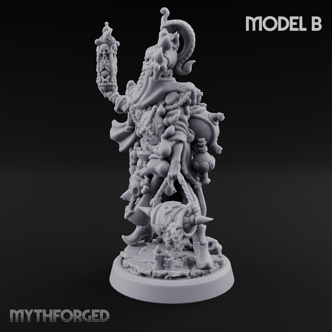 Tentacle Writhing Demon Hierophant B Miniature for Dungeons and Dragons, Pathfinder or other TTRPGs