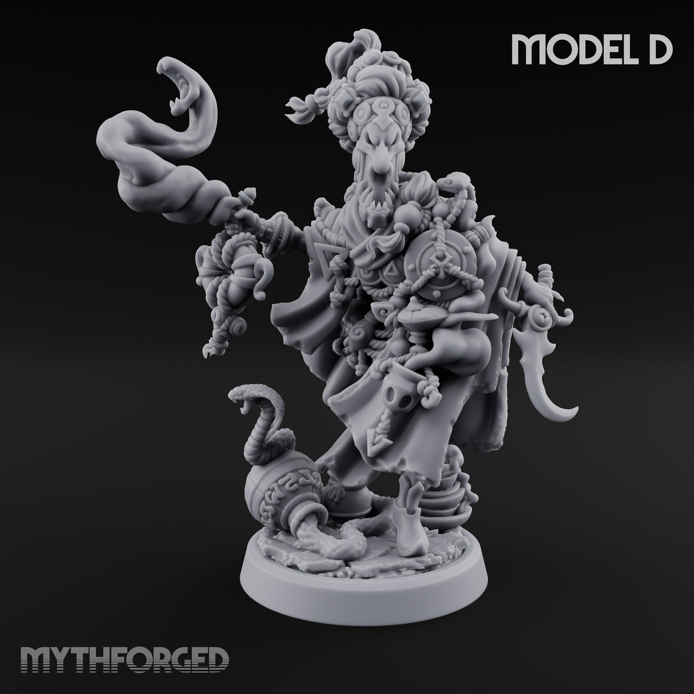 Tentacle Writhing Demon Hierophant D Miniature for Dungeons and Dragons, Pathfinder or other TTRPGs