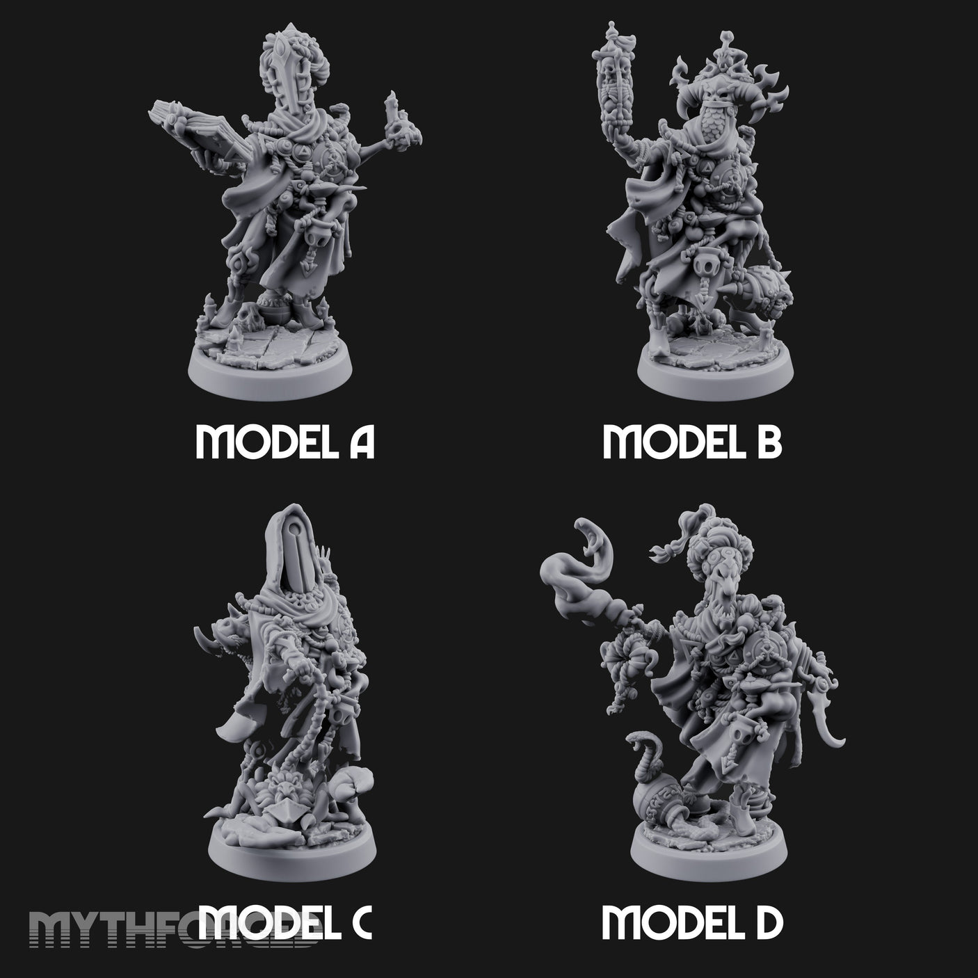 Tentacle Writhing Demon Hierophants Miniature for Dungeons and Dragons, Pathfinder or other TTRPGs