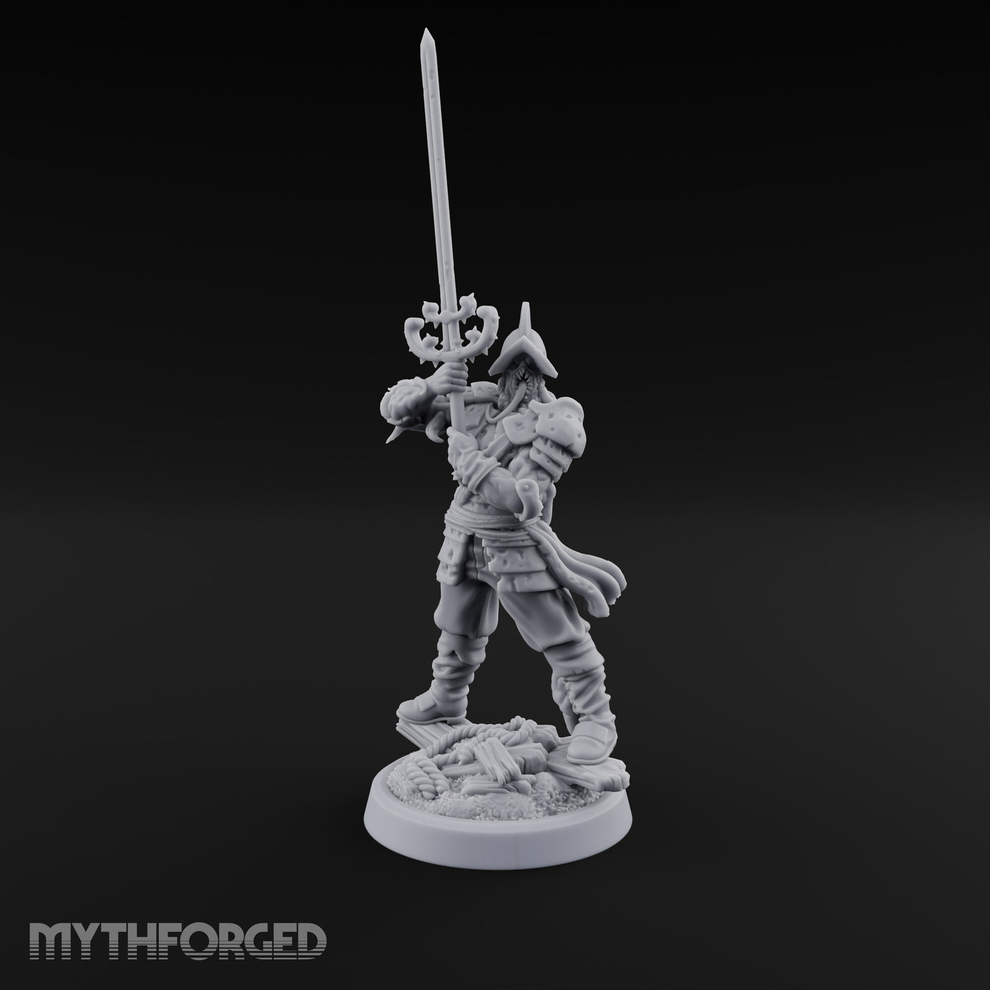 Tentacle Writhing Sword Levelling Voidtouched Swordsman C Miniature for Dungeons and Dragons, Pathfinder or other TTRPGs
