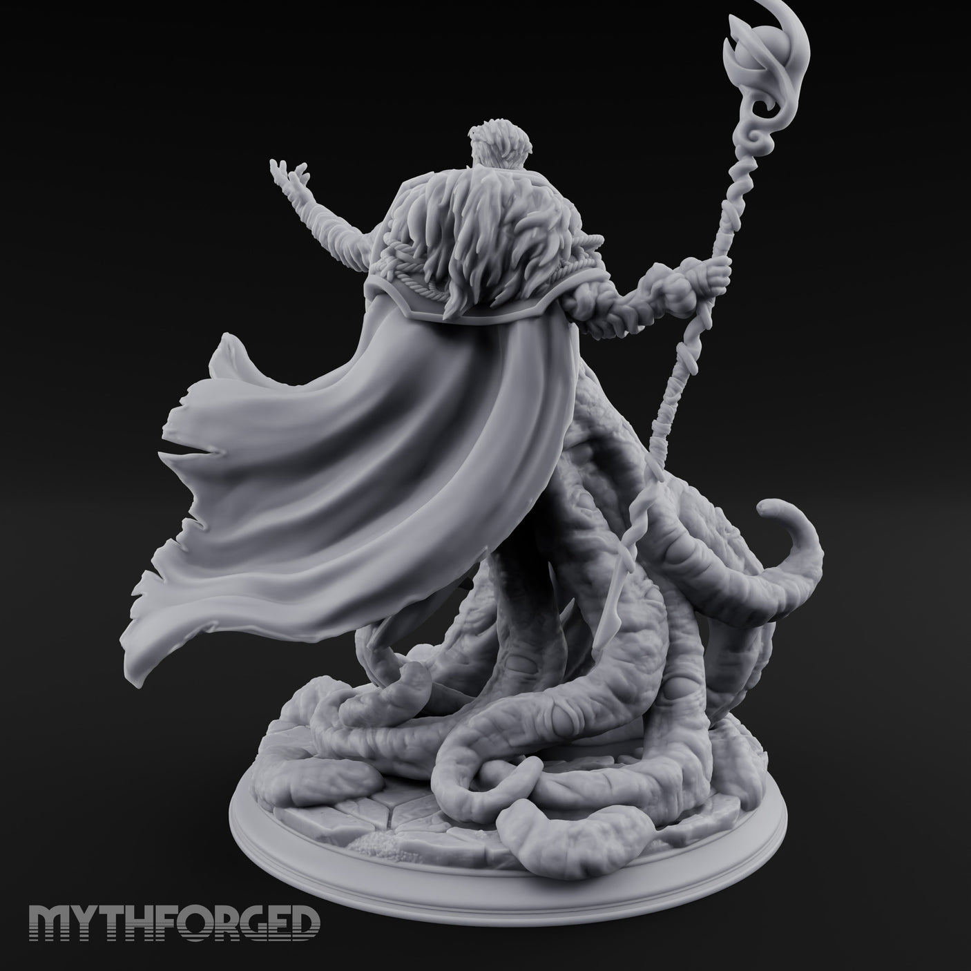Tentacles Bursting Forth Human Warlock Miniature for Dungeons and Dragons, Pathfinder or other TTRPGs