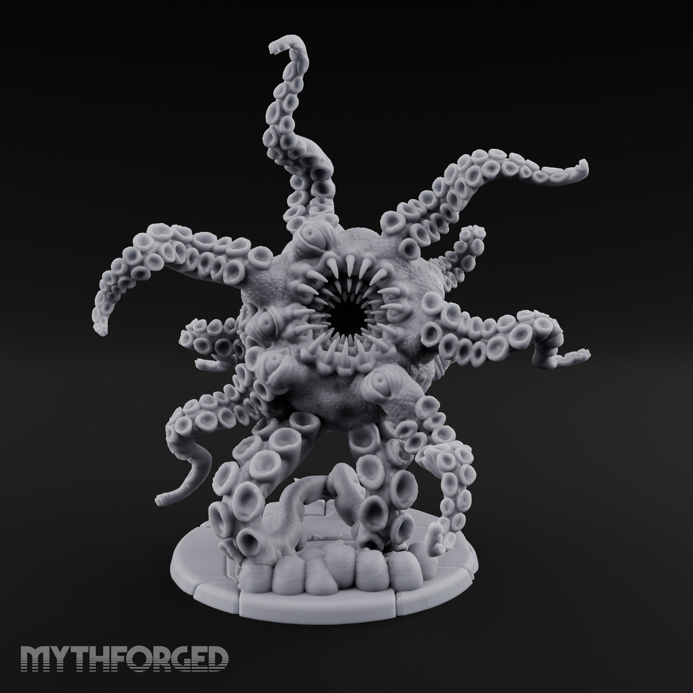Tentacles Splayed Maw Gaping Maw Beast Miniature for Dungeons and Dragons, Pathfinder or other TTRPGs