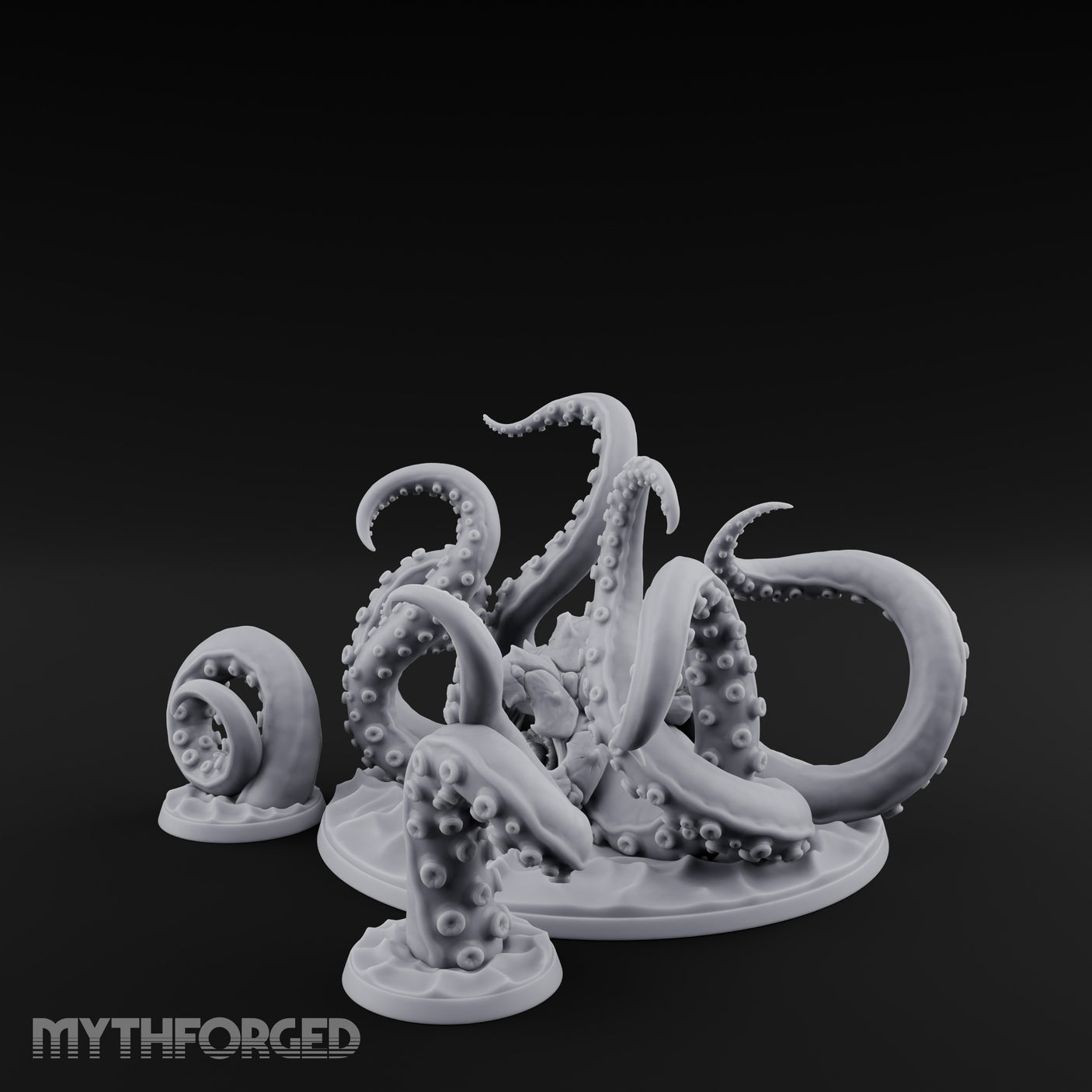 Tentacles Thrashing Kraken Sea Terror Miniature for Dungeons and Dragons, Pathfinder or other TTRPGs