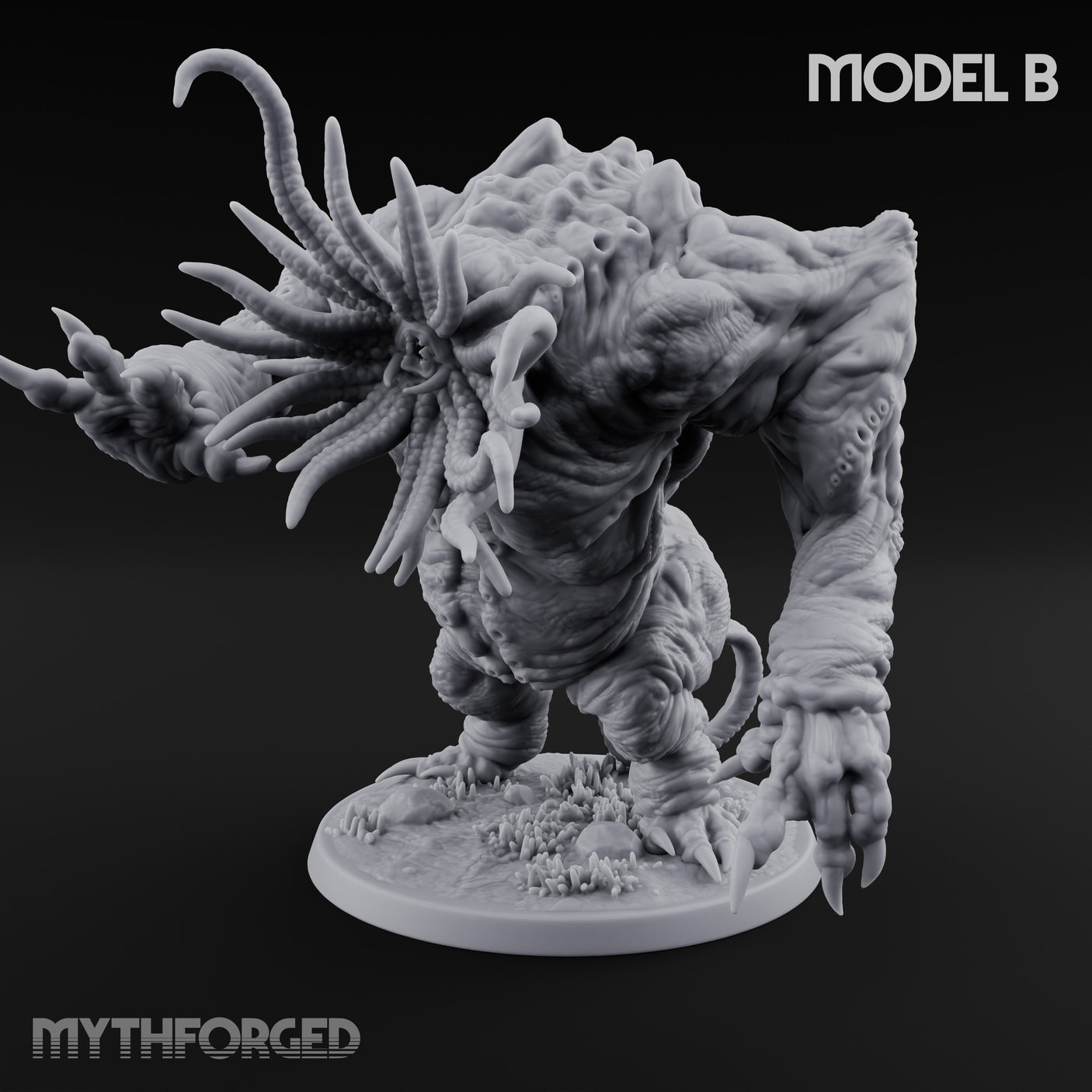 Tentacles Writhing Moon Beast Horror B Miniature for Dungeons and Dragons, Pathfinder or other TTRPGs