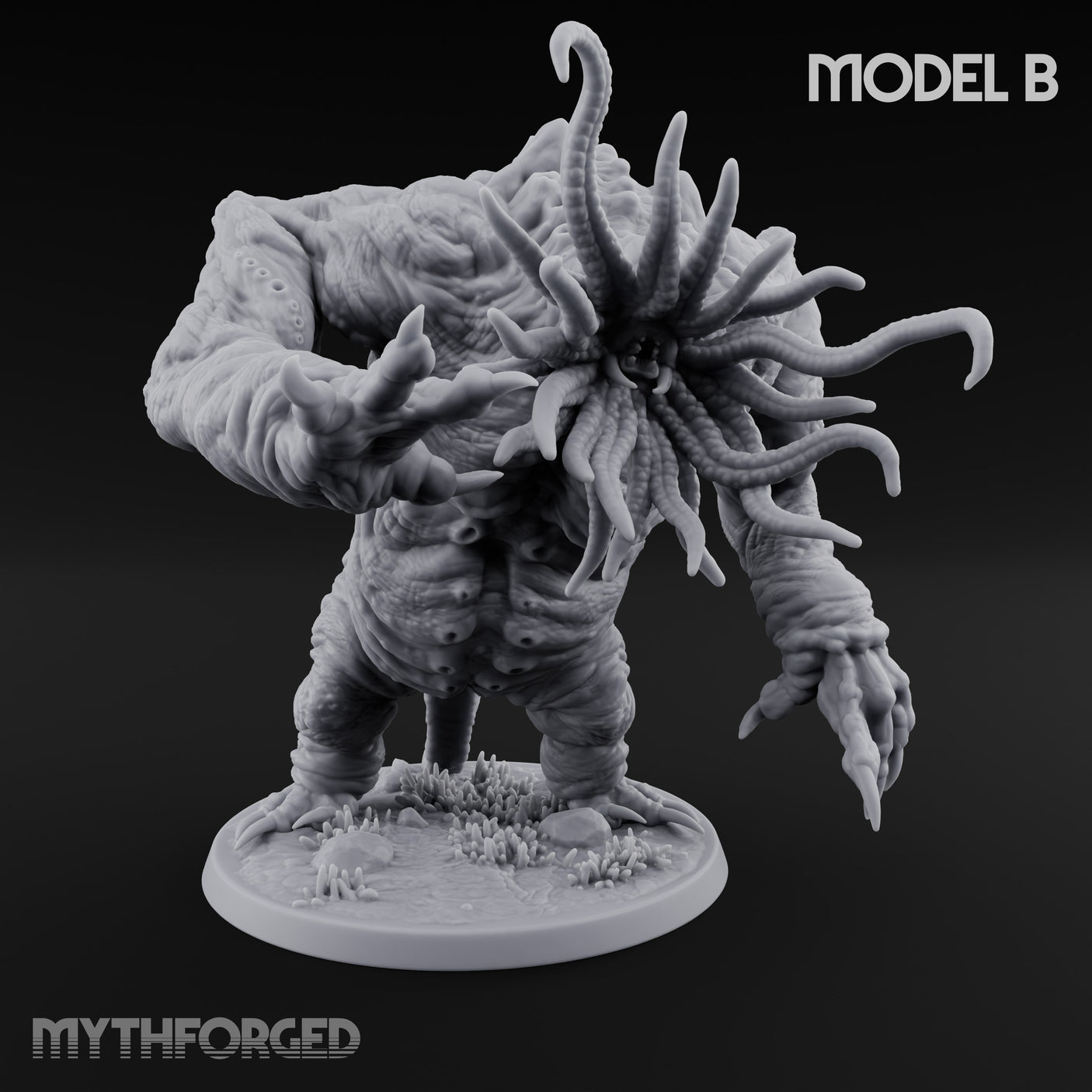 Tentacles Writhing Moon Beast Horror B Miniature for Dungeons and Dragons, Pathfinder or other TTRPGs
