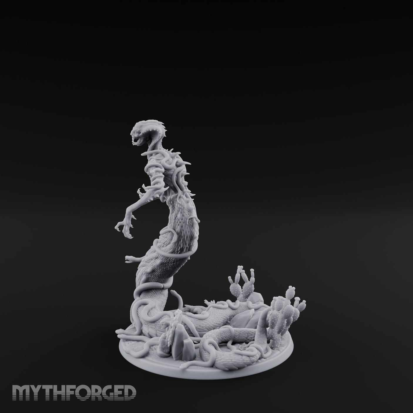 Tentacles Writhing Rising Avatar of Yig Miniature for Dungeons and Dragons, Pathfinder or other TTRPGs