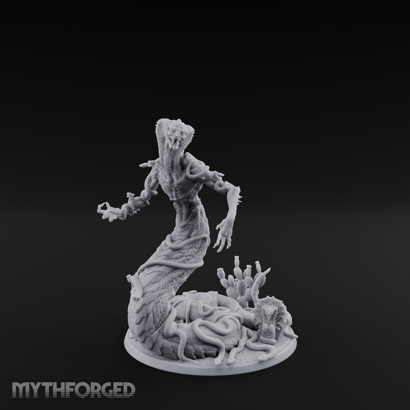 Tentacles Writhing Rising Avatar of Yig Miniature for Dungeons and Dragons, Pathfinder or other TTRPGs