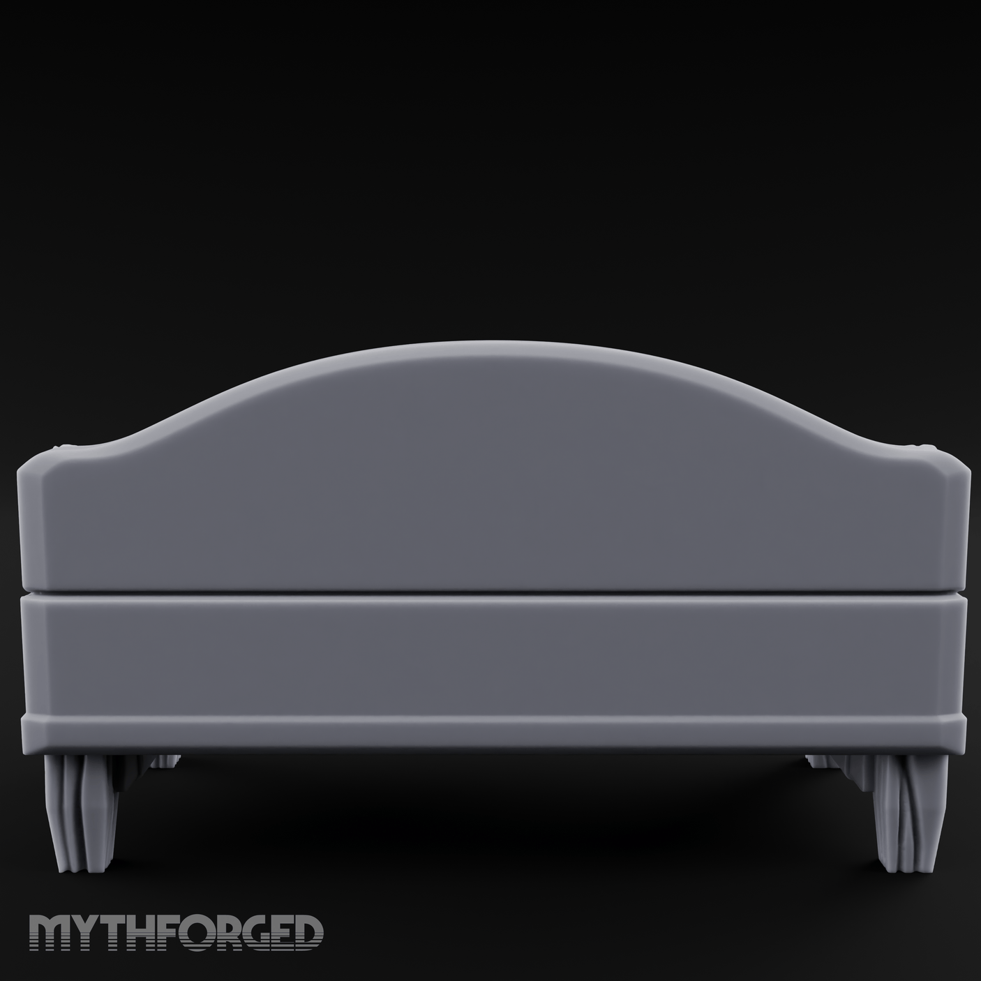 Tufted Noble's Loveseat Miniature for Dungeons and Dragons, Pathfinder or other TTRPGs