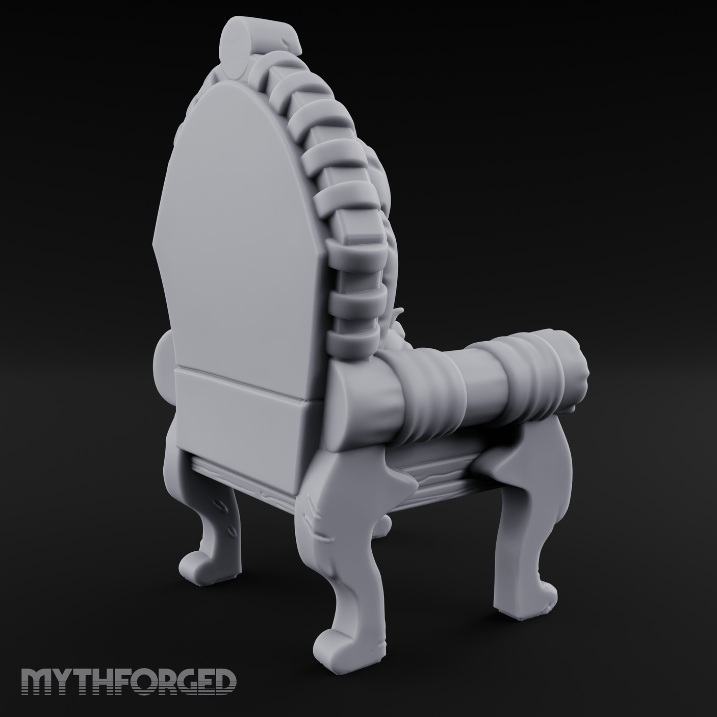 Cat-Claimed Ornate Parlor Chair Miniature for Dungeons and Dragons, Pathfinder or other TTRPGs