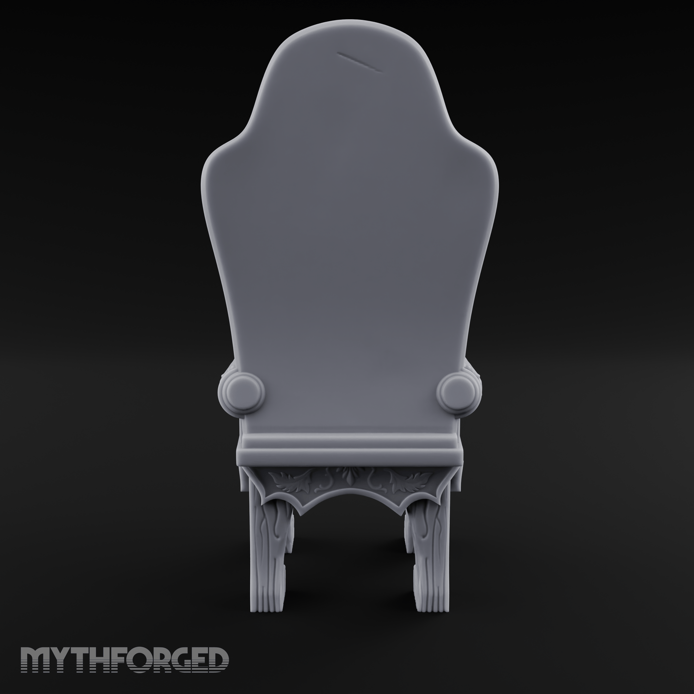 Plush Ornate Cushioned Throne Chair Miniature for Dungeons and Dragons, Pathfinder or other TTRPGs
