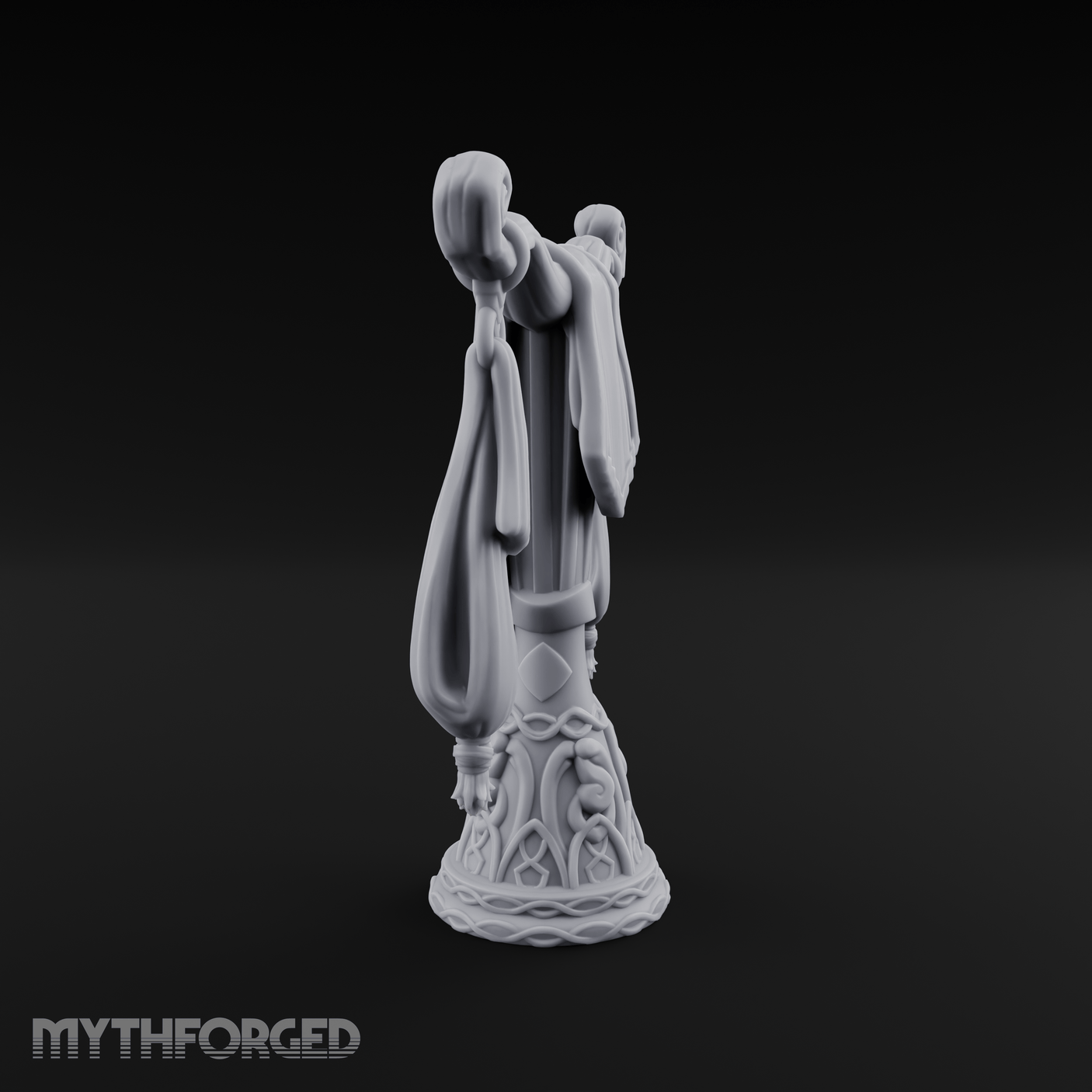 Tasseled Ballroom Banner Stand Miniature for Dungeons and Dragons, Pathfinder or other TTRPGs