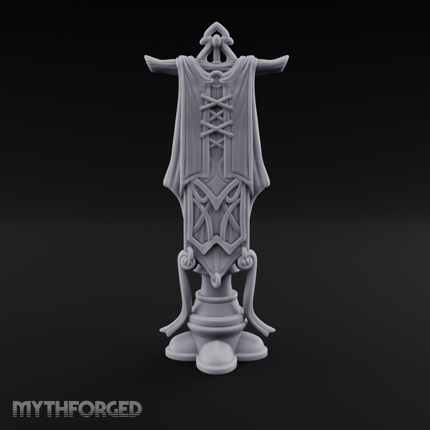 Silk-Draped Heraldic Banner Standard Miniature for Dungeons and Dragons, Pathfinder or other TTRPGs