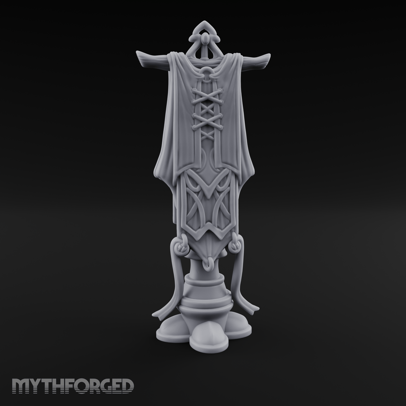 Silk-Draped Heraldic Banner Standard Miniature for Dungeons and Dragons, Pathfinder or other TTRPGs