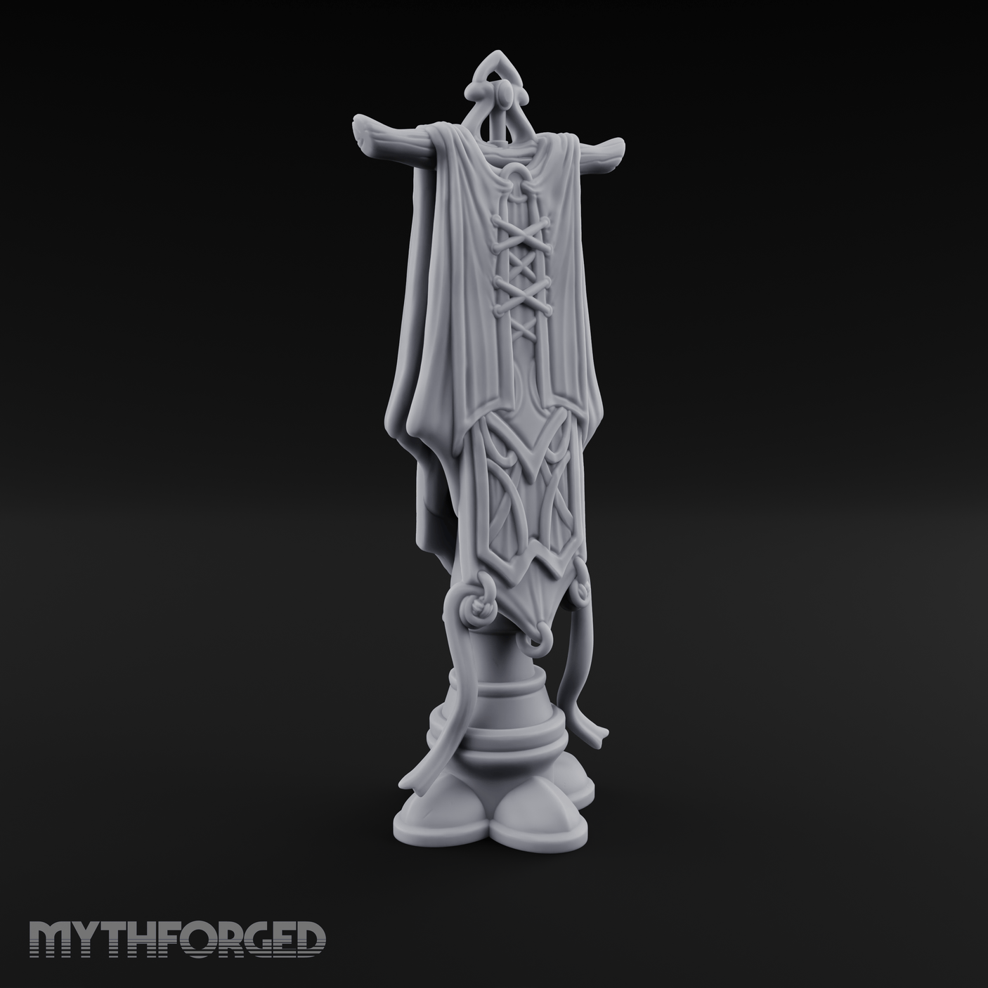 Silk-Draped Heraldic Banner Standard Miniature for Dungeons and Dragons, Pathfinder or other TTRPGs