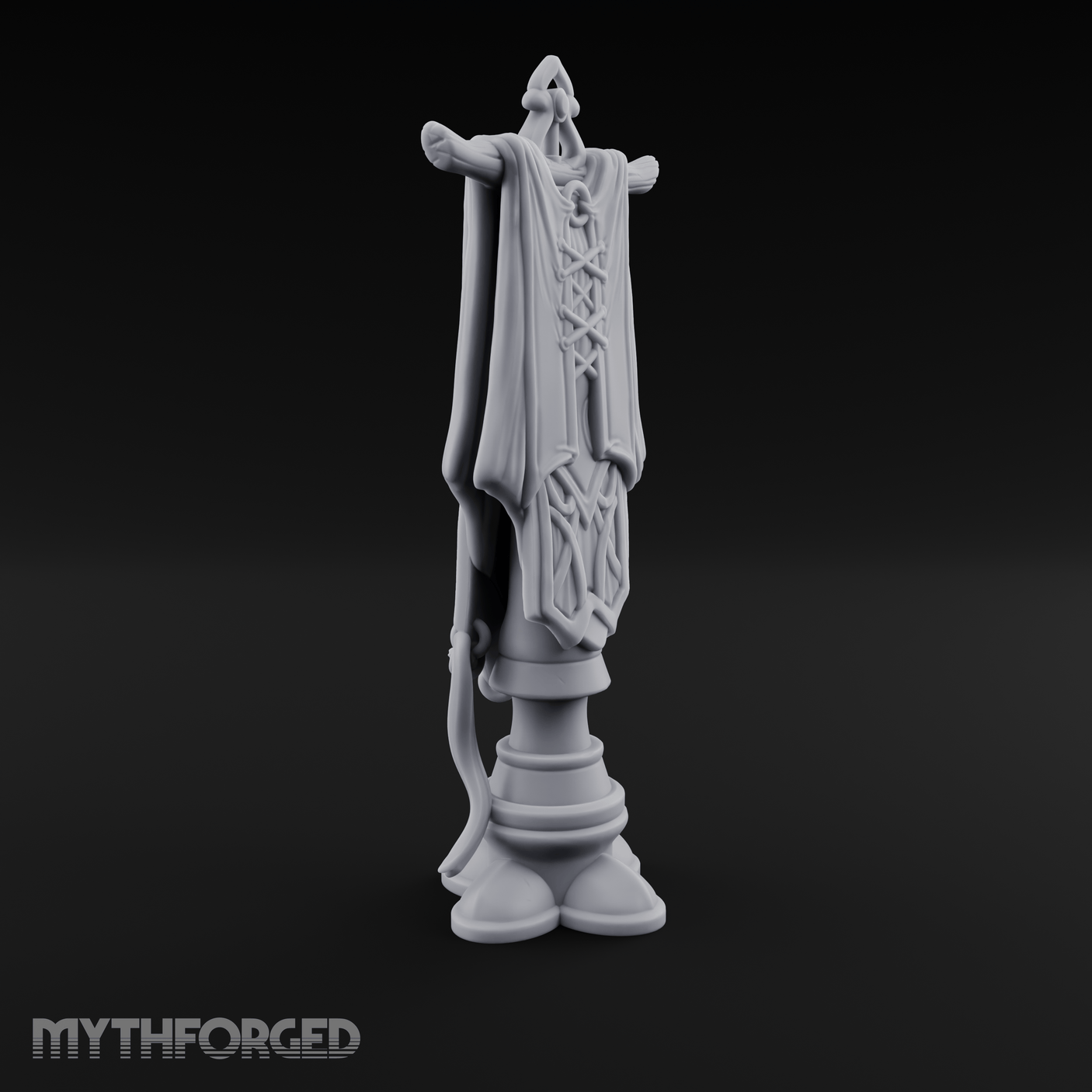 Silk-Draped Heraldic Banner Standard Miniature for Dungeons and Dragons, Pathfinder or other TTRPGs