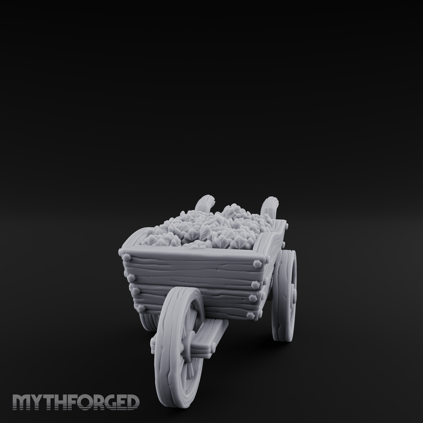 Overflowing Market Cart Miniature for Dungeons and Dragons, Pathfinder or other TTRPGs